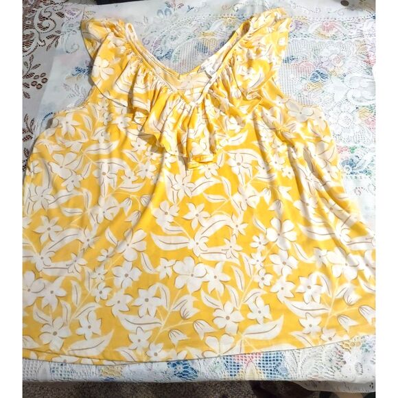 Cato Woman's Ruffled Sleeveless Blouse - Picture 1 of 5